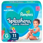 Fralda Descartável Pampers Splashers Piscina G 11 Unidades