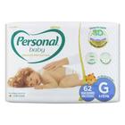 Fralda Descartavel Personal Premium Hiper 1 Pacote Tamanho G Com 62 Unidades