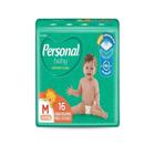 Fralda Descartável Personal Soft & Protect Jumbinho Tamanho M - 12 Pacotes 16 Tiras