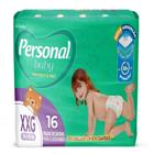 Fralda Descartável Personal Soft & Protect Jumbo Tamanho XXG - 12 Pacotes com 16 Tiras