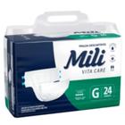 Fralda geriátrica adulto Vita Mega - Mili TAM G 3 pctes c/ 24 unid (total 72 unid)