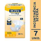 Fralda Geriátrica Bigfral Derma Plus G 7un - 2 pacotes (14 tiras de fraldas) - Ontex