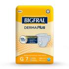 Fralda Geriatrica Bigfral Derma Plus G, pacote com 7 unidades