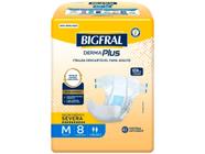 Fralda Geriátrica Bigfral Derma Plus M - 8 Unidades