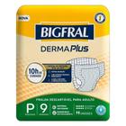 Fralda Geriátrica Bigfral Derma Plus Tamanho P - 8 Pacotes com 9 Tiras