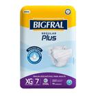 Fralda Geriátrica Bigfral Plus Regular Tamanho XG - 8 Pacotes com 7 Tiras