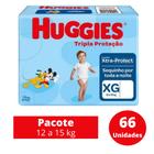 Fralda Huggies 1 Pacote Disney Tripla Proteção Tam XG de 12 a 15 kg C/ 66 Unidades