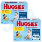 Fralda Huggies Disney Tripla Proteção Tam M de 5,5 a 9,5 kg kit 02 pacotes C/ 184unidades