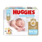 Fralda Huggies Natural Care RN Recém Nascido com 18 unidades