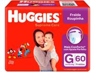 Fralda Huggies Supreme Care - Roupinha Tam. G 9 a 12,5kg 60 Unidades