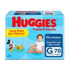 Fralda Huggies Tripla Proteção Tamanho G Pacote Hiper 78 Fraldas Descartáveis