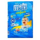 Fralda Infantil Mais Conforto Jumbo XG Com 64 Unidades