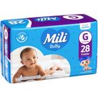 Fralda Infantil Mili Baby G com 28 unidades