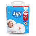 Fralda Infantil Mili Baby XXG com 58 unidades