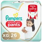 Fralda Infantil Pampers Premium Care Pants Tamanho XG com 26 Unidades