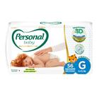 Fralda Infantil Personal Baby Premium Protection Tamanho G com 56 Unidades
