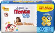 Fralda infantil Turma da Monica Baby Jumbinho XG c/ 12