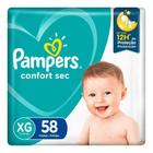 Fralda Pampers Confort Sec Fortbag XG com 58 unidades