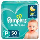 Fralda Pampers Confort Sec Mega Tamanho P 50 Tiras