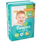 Fralda Pampers confort sec tam XG 18 uni - 12 a 15 kg