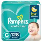 Fralda Pampers Confort Sec Tamanho G com 128 Fraldas Descartáveis