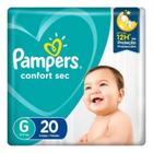 Fralda Pampers Confort Sec Tamanho - G com 20 unidades