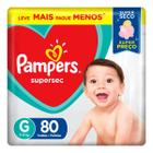 Fralda Pampers Jumbo Supersec Tam G 80 Un Procter e Gamble - The Procter e Gamble