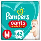 Fralda Pampers Pants Ajuste Total M 42 unidades