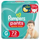 Fralda Pampers Pants Ajuste Total Tamanho G com 72 Unidades