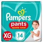 Fralda Pampers Pants Ajuste Total Tamanho - XG c/14 Unidades - Procter