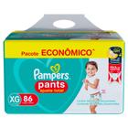 Fralda Pampers Pants Ajuste Total Tamanho XG com 86 Unidades Descartáveis