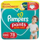 Fralda Pampers Pants Ajuste Total Tamanho XXG com 78 Unidades Descartáveis