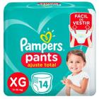 Fralda Pampers Pants Ajuste Total XG - 14 Unidades