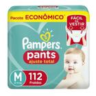 Fralda pampers pants m com 112 unidades