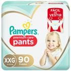 Fralda Pampers Premium Care Pants Tamanho XXG com 90 Fraldas Descartáveis
