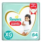 Fralda Pampers Premium Care Pants Top Tamanho XG com 64 unidades