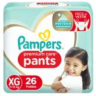Fralda Pampers Premium Care Pants XG com 26un