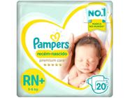 Fralda Pampers Premium Care RN+ - Até 6kg 20 Unidades