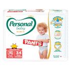 Fralda Personal Baby Premium Pants Tamanho XG com 34 Unidades