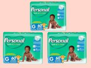 Fralda Personal Baby Soft & Protect Hiper G 3 pacotes 180 unidades