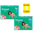 Fralda Personal Hiper 2 Pacotes Tamanho XG de 11,5 a 15 kg Com 50 Unidades Cada