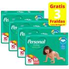 Fralda Personal Hiper XG de 11,5 a 15 kg 4 Pacotes Com 50 Unidades Cada