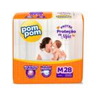 Fralda Pom Pom Protek Proteção de Mãe M com 28 Unidades