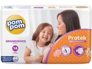 Fralda Pom Pom Protek Proteção de Mãe - Tam. Grandinhos 15 a 24kg 14 Unidades