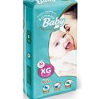 Fralda Primeiro Baby Premium Care Mega Ate 12 Horas Fecho Elastico Abre e Fecha XG 32 Unidades