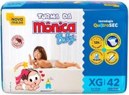 Fralda Turma Da Mônica Baby Mega Tamanho Xg com 42 Unidades