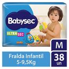 Fraldas Babysec Ultrasec Galinha Pintadinha tamanho M Com 38 Unidades