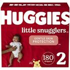 Fraldas de bebê Tamanho 2 (12-18 lbs), 180ct, Huggies Little Snugglers