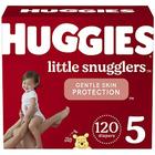 Fraldas de bebê tamanho 5 (27+ lbs), 120ct, Huggies Little Snugglers