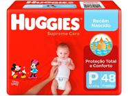 Fraldas Huggies Supreme Care - Tam. P 0 a 6kg 48 Unidades